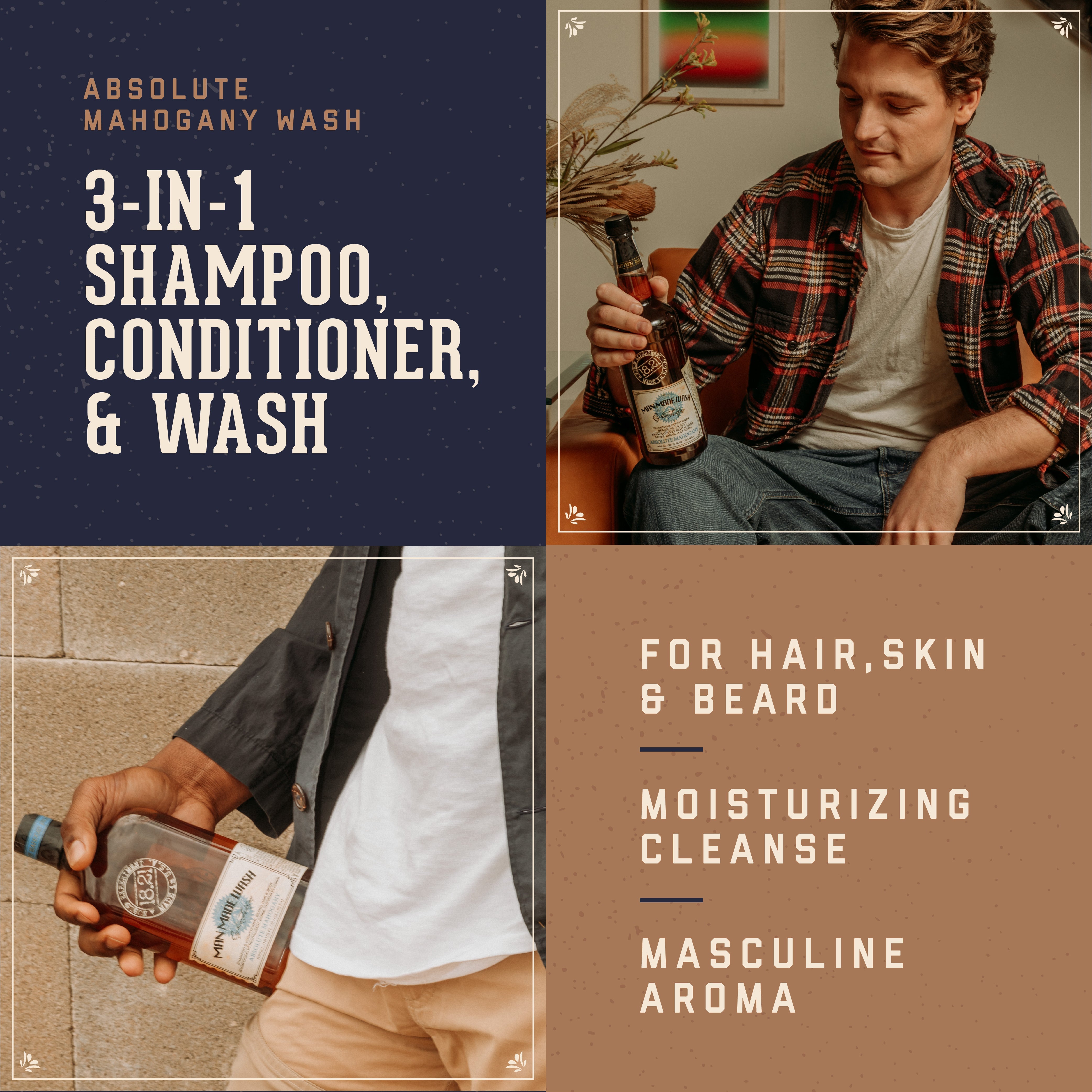 Man Made Wash 3 in 1 Absolute Mahogany