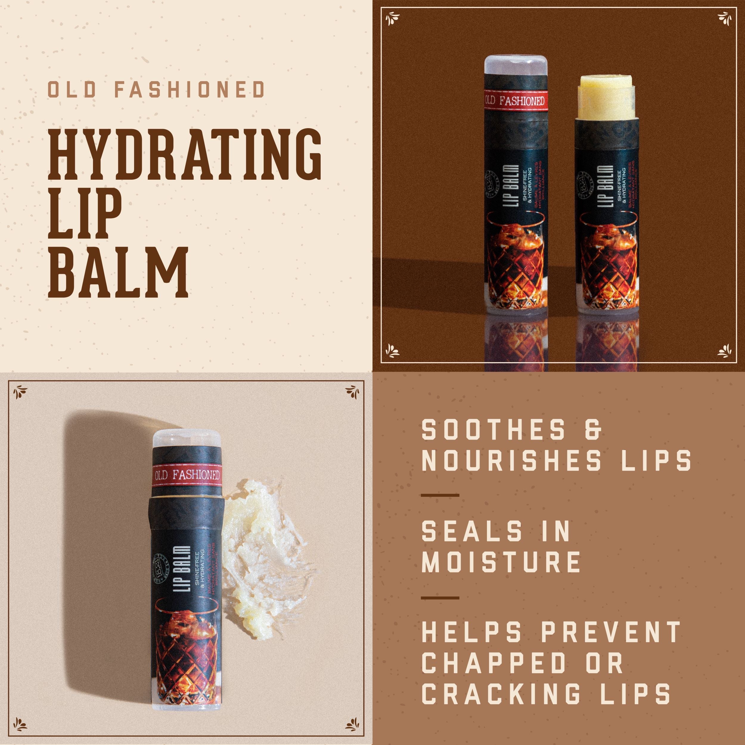 Lip Balm - Baume à lèvres hydratant et anti-brillance 7g - Old Fashioned