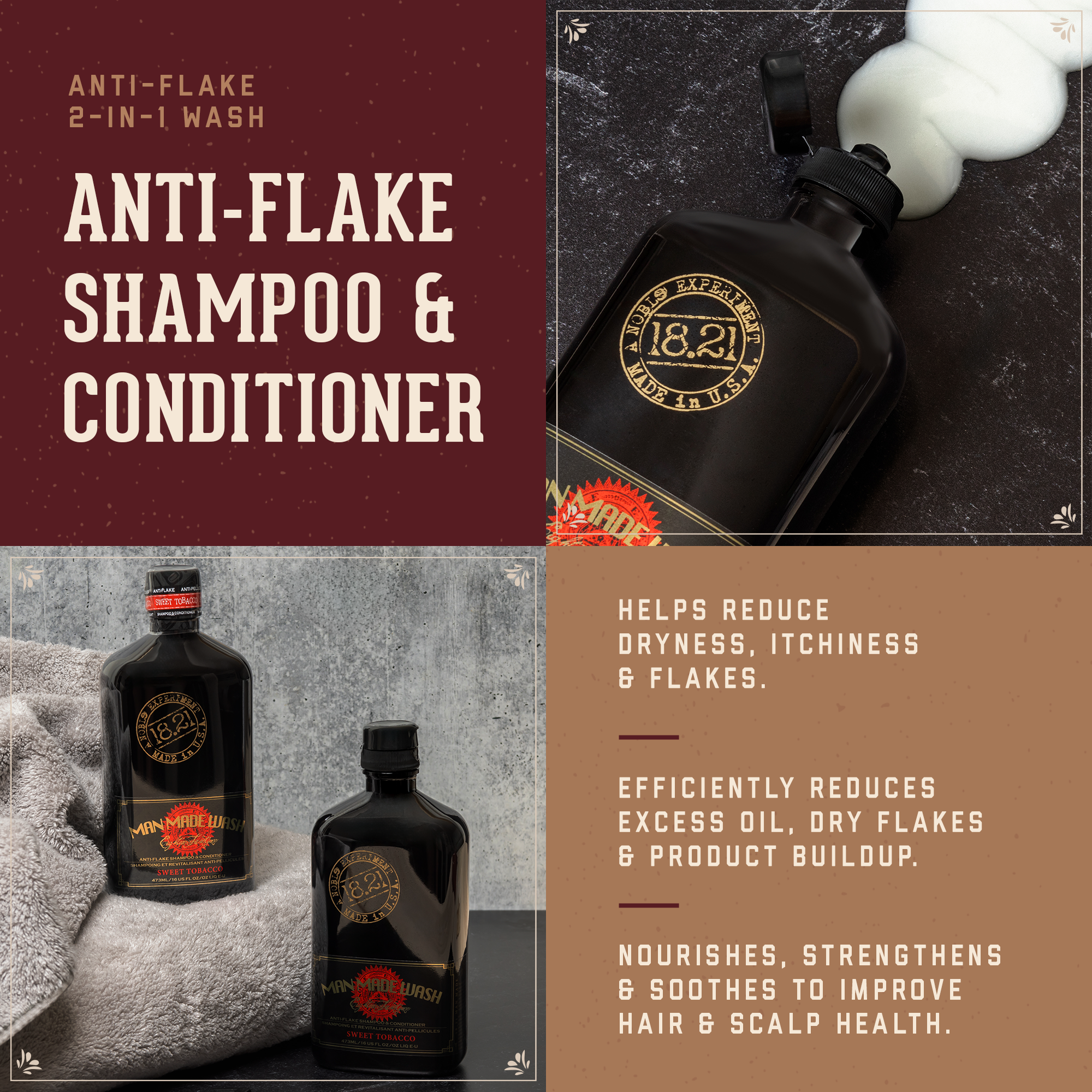 Shampoing & Conditioner Anti Pelliculaire Sweet Tobacco