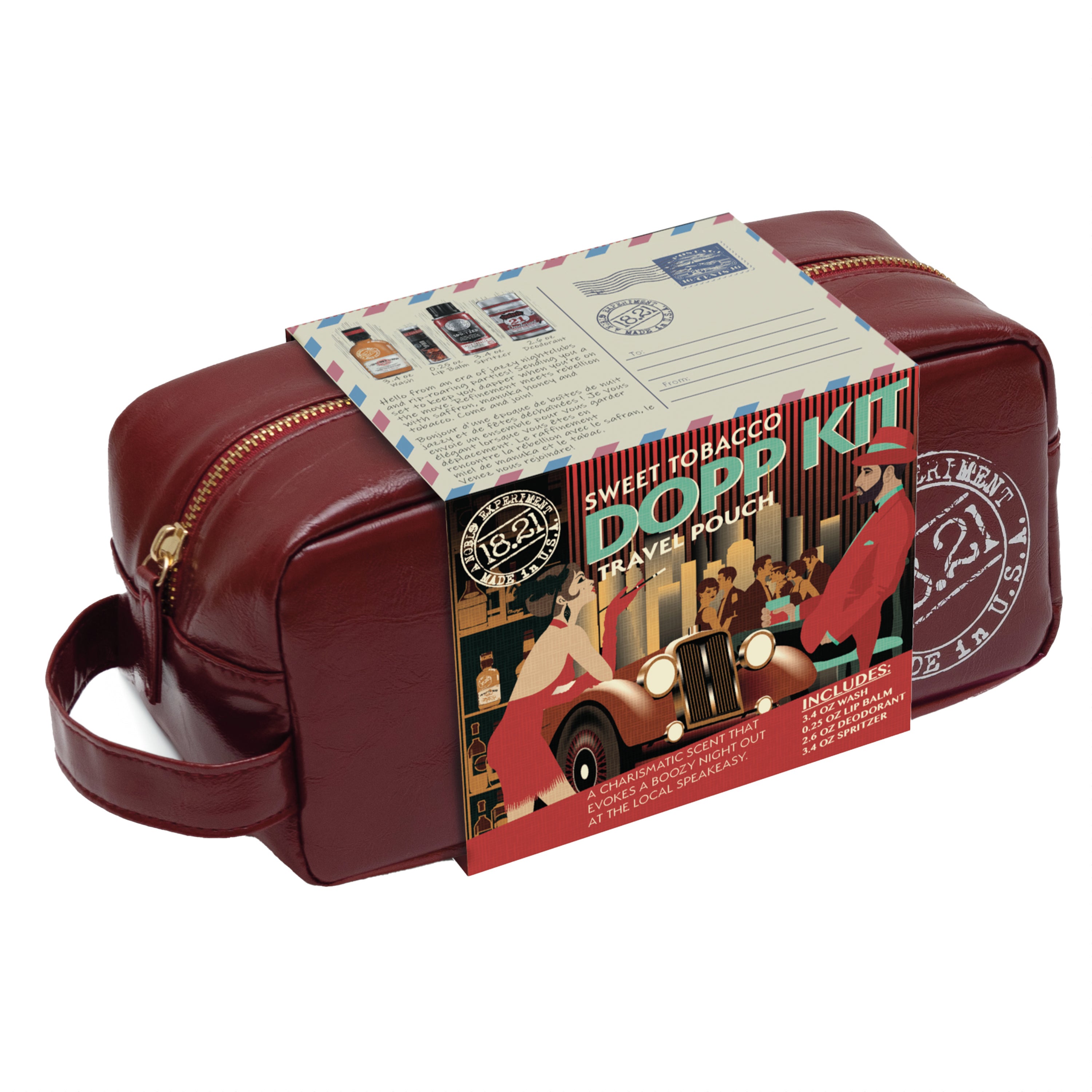 Trousse de Voyage en cuir Sweet Tobacco