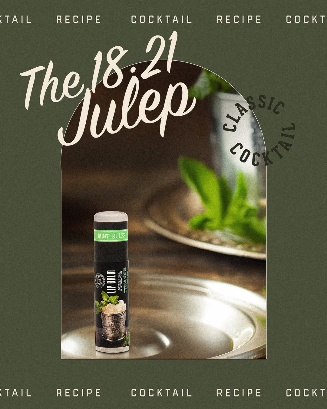 Lip Balm - Baume à lèvres hydratant et anti-brillance 7g - Mint Julep